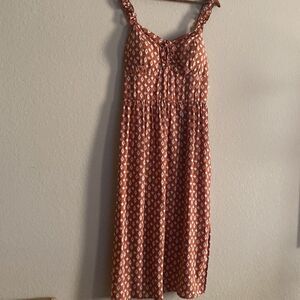NWT Women’s Rust Tribal Print Midi Sleeveless Dress Juniors Plus XXL Bohemian